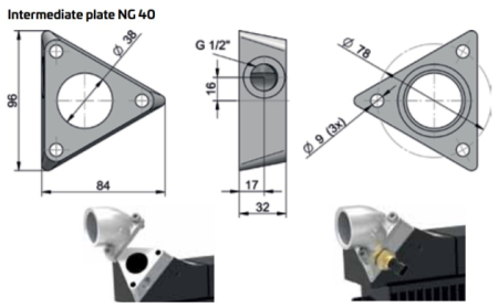 ASA mezideska NG40 se závitem G1/2" ILLZASA40-40G12