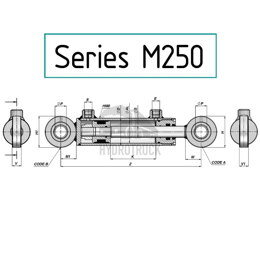 Dvojčinný hydraulický válec Contarini HMC 70/60x35-600 HMC3350600